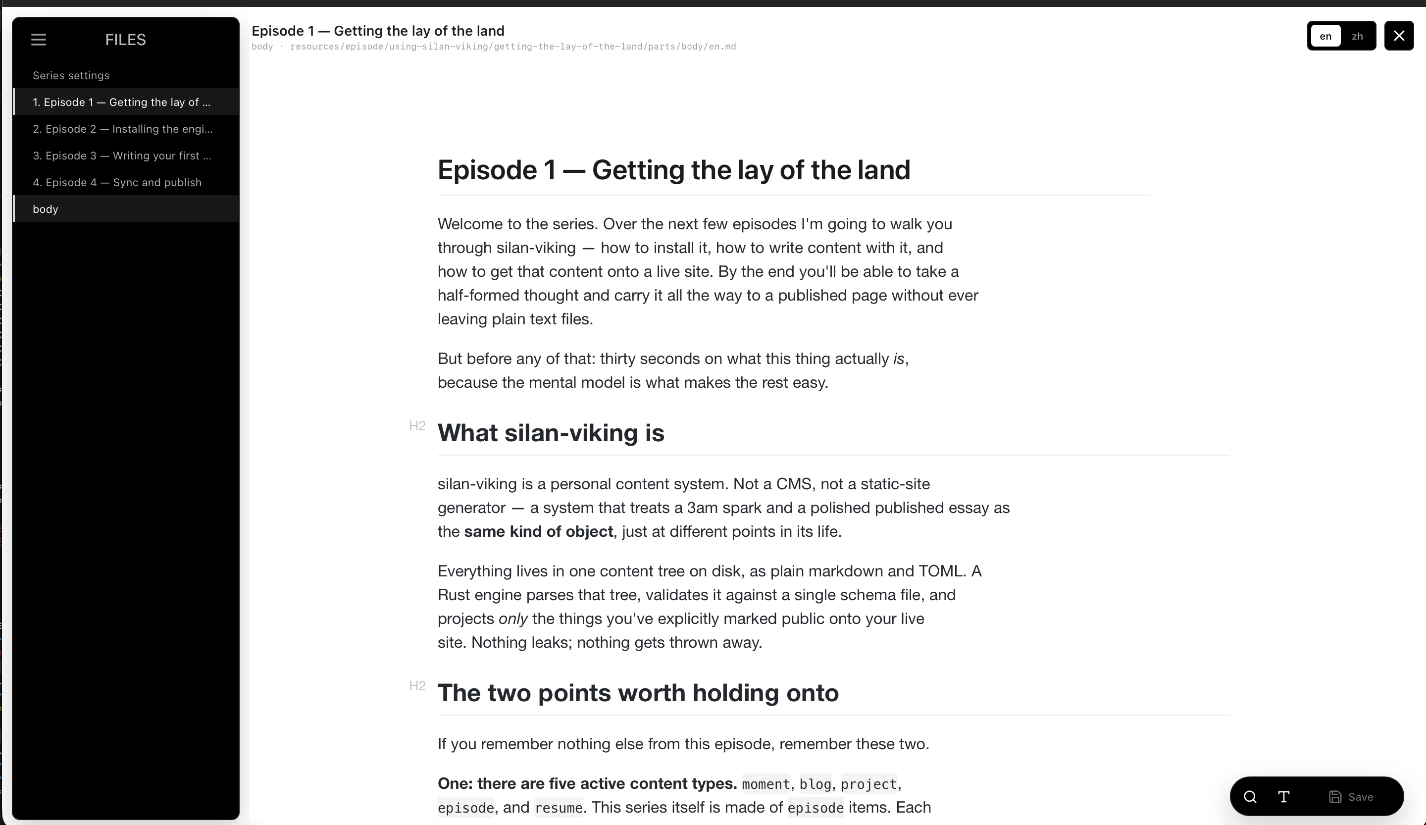 Editing the article while its source structure remains visible